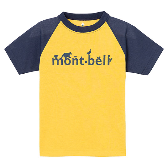 WIC.ラグランT Kid's mont-bell 100-130 イエロー