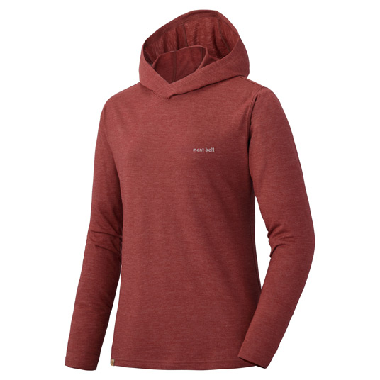 US メリノウールプラス ライト フーディー Women's ワインレッド