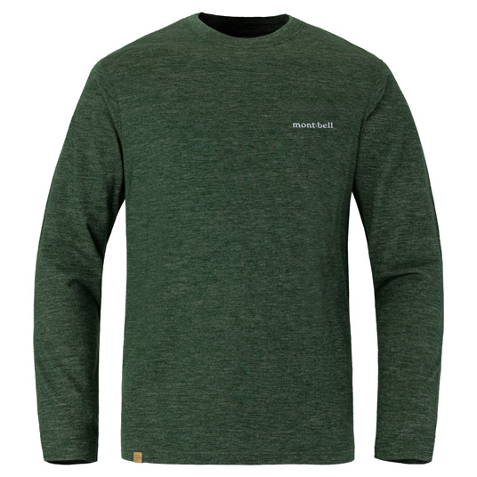 US メリノウールプラス ライト ロングスリーブT Men's ダークグリーン