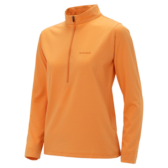 US WIC.UVテクト ロングスリーブジップシャツ Women's オレンジ